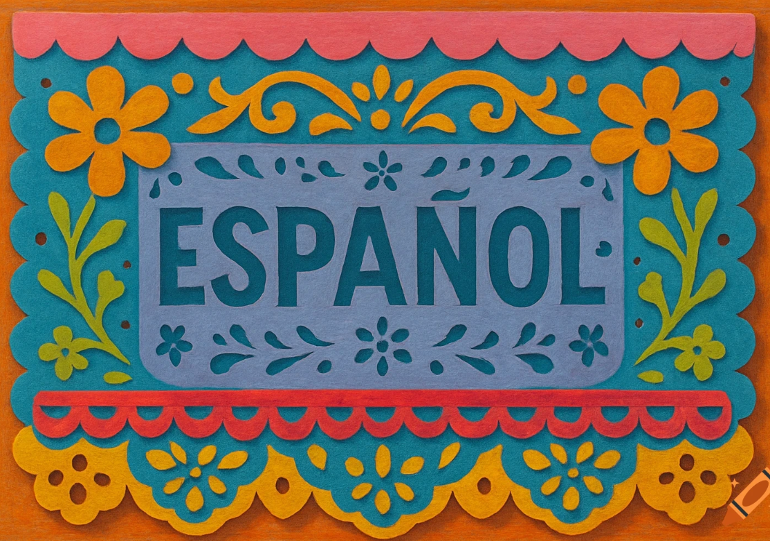 Papel Picado with the word español